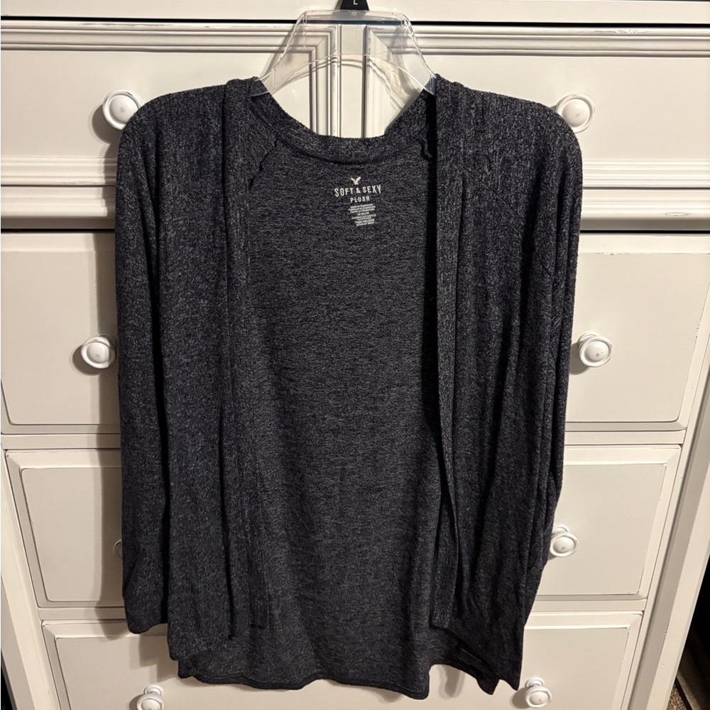 American Eagle Outfitters Soft & Sexy Plush Sweater - Dark Gray